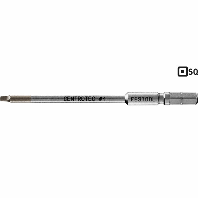Centrotec Driver Bit - Recess or Bit Size:Square #1 - Length:4" - Pieces:2-Piece